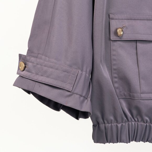 St. John PF/12 Purple Mock-Neck Blouson Jacket - Picture 6 of 9